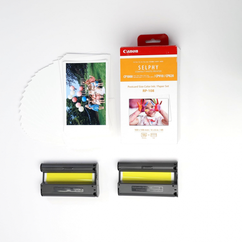 مجموعة ورق / حبر ملون بحجم البطاقة البريدية من Canon Rp108