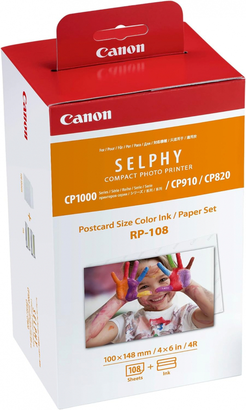 Canon Rp108 Post Card Size Color Ink / Paper Set