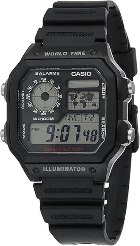 

CASIO Men's Resin Digital Watch AE-1200WH-1AVDF - 42.1 mm - Black
