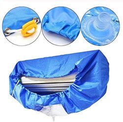 Newlifes-MS Air Conditioner Waterproof Dustproof Cleaning Cover, Blue