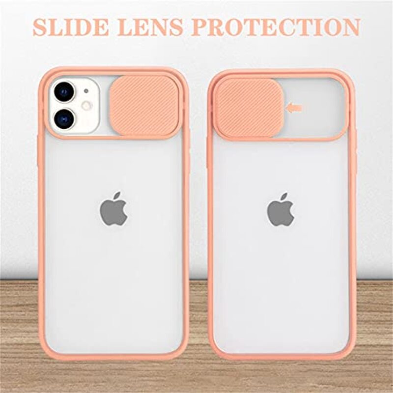 Apple iPhone 12 Pro Max Sliding Camera Lens Protection Case, Coral