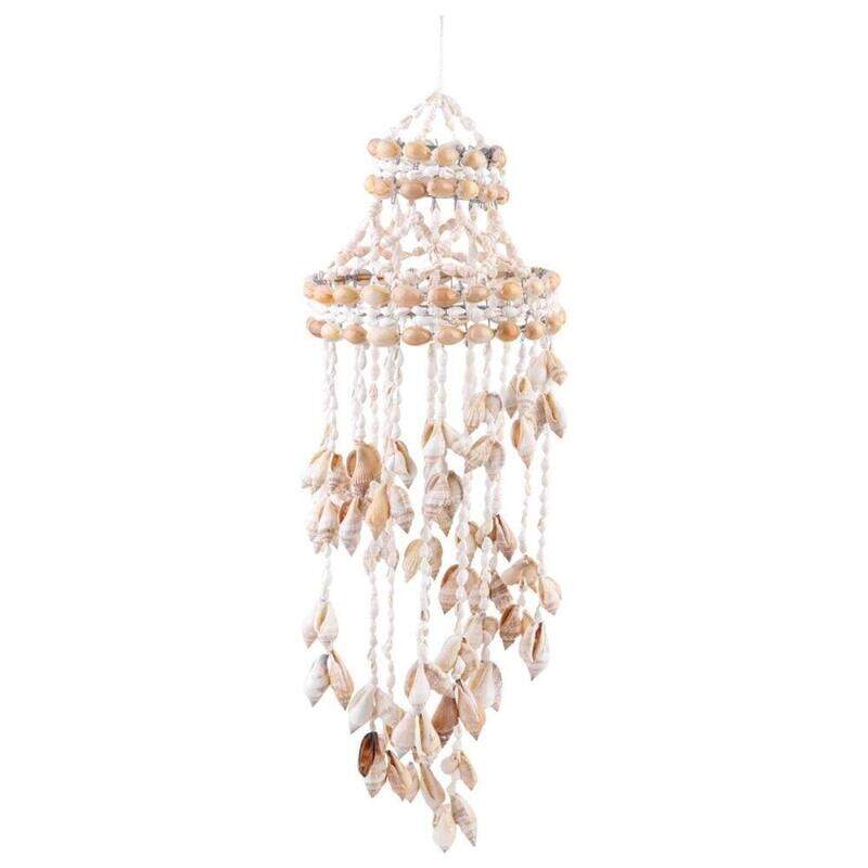 

Yunbai Conch Sea Shell Wind Chime, White/Brown