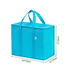 Veno Bag 2-Piece Insulated Reusable Grocery Bag, Cyan