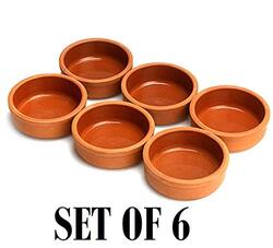 Baykul 6-Piece Handmade Clay Pots, Brown