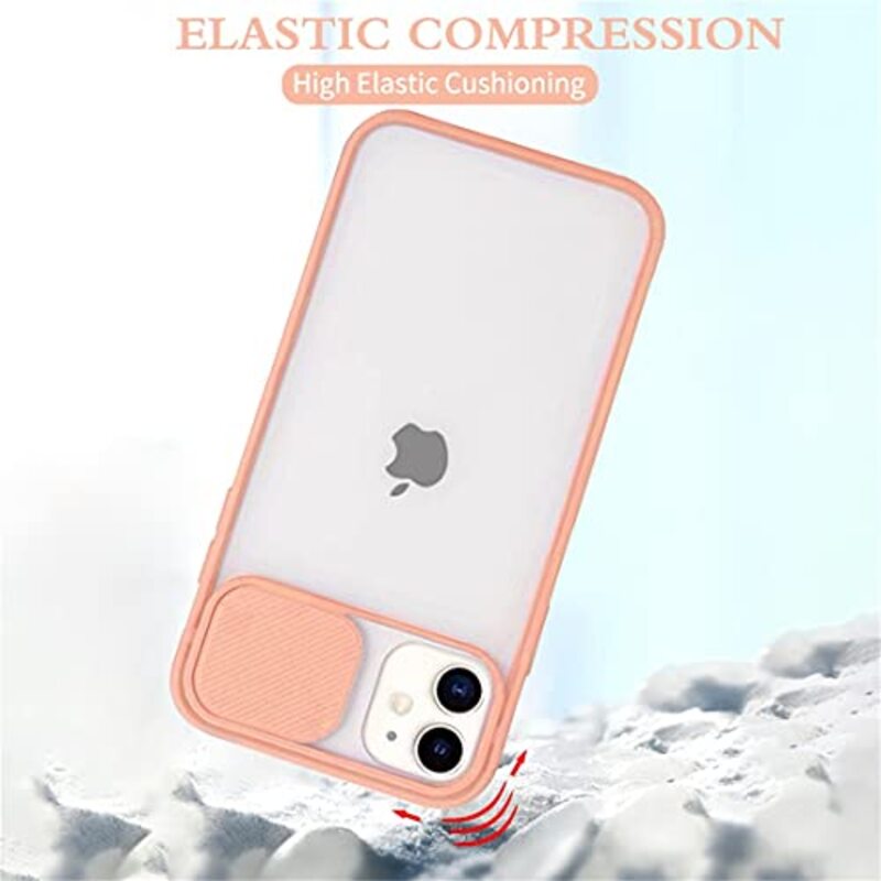 Apple iPhone 12 Pro Max Sliding Camera Lens Protection Case, Coral