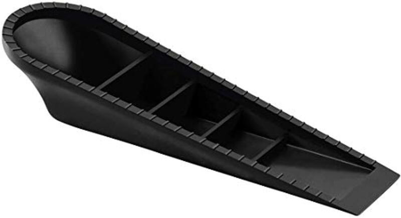 MixColours Heavy Duty Rubber Door Wedge, 10 Pieces, Black