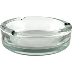 Round a Clock Elegant Round Glass Ashtray, 2 Pieces, Clear