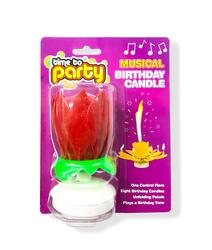 Party Time Melody Birthday Candle Lamp, Red