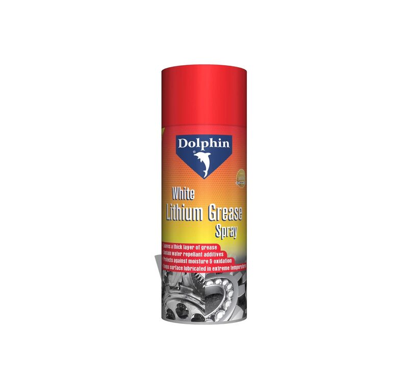 Dolphin White Lithium Grease Spray, 400ml