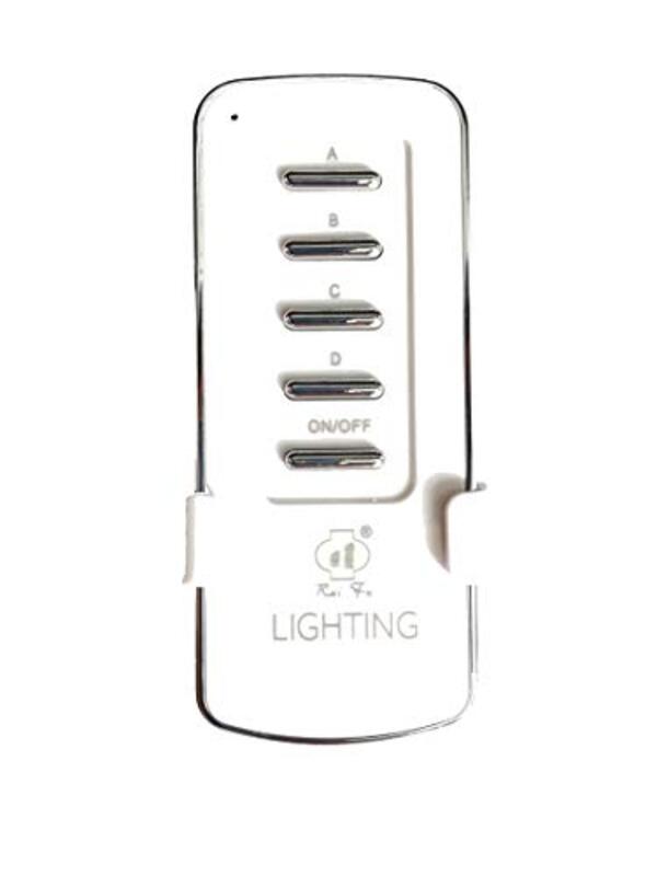 Rui Fu 4 Channels Digital Remote Control Light Switch, White