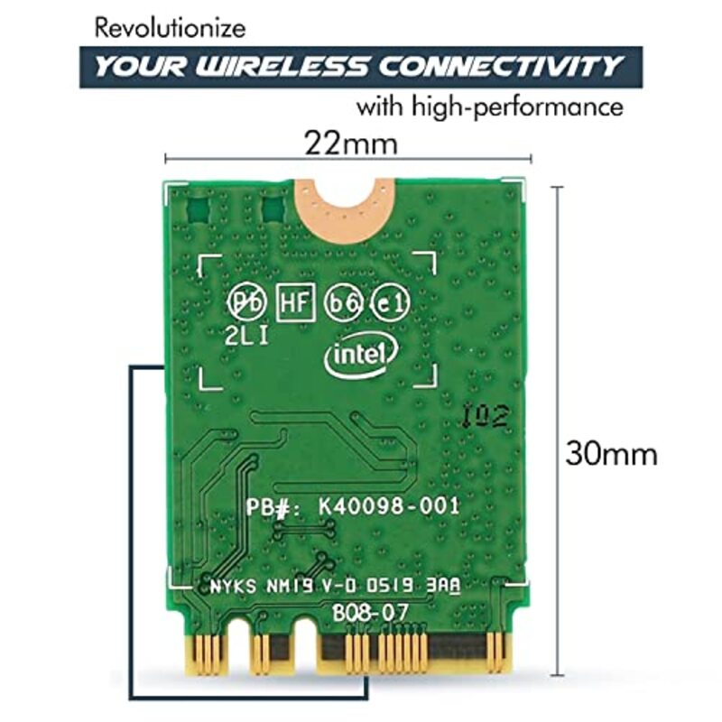 HighZer0 Electronics WiFi 6 Laptop Upgrade Card Dual Band, AX200NGW, Multicolour