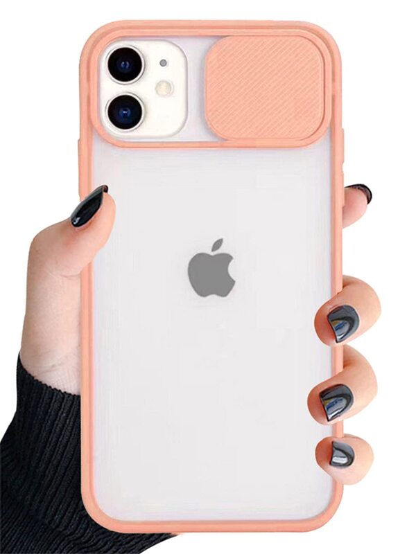 Apple iPhone 12 Pro Max Sliding Camera Lens Protection Case, Coral