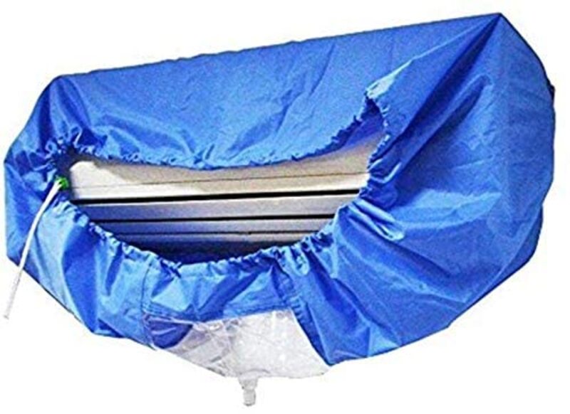 Newlifes-MS Air Conditioner Waterproof Dustproof Cleaning Cover, Blue