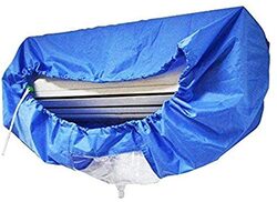 Newlifes-MS Air Conditioner Waterproof Dustproof Cleaning Cover, Blue