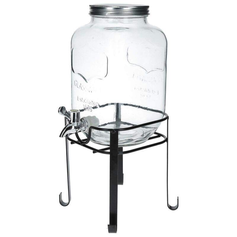 

Orchid 4L Glass Beverage Dispenser with Stand, Clear