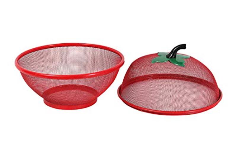 Baoping 24cm Apple Shape Net Basket, Red