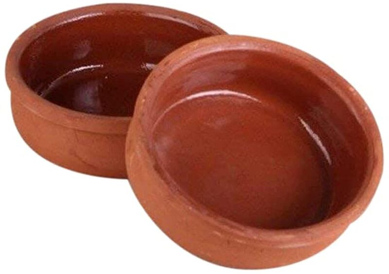 Hitit Terra 6-Piece Ansa Turkish Clay Bowls, Brown