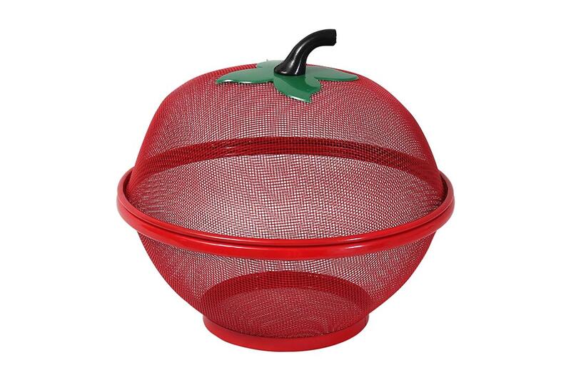 Baoping 24cm Apple Shape Net Basket, Red