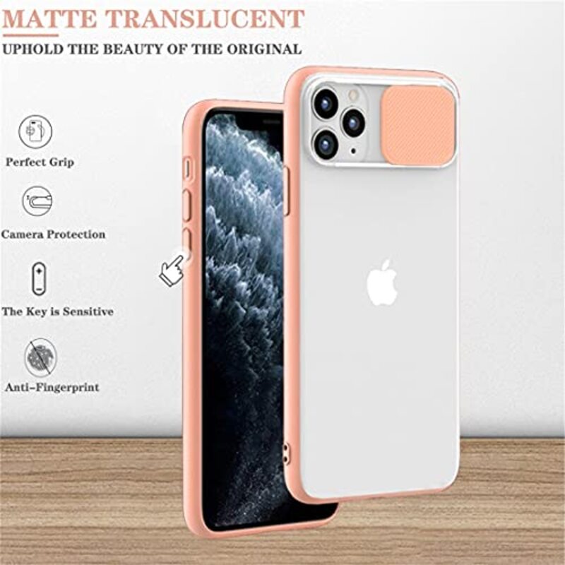 Apple iPhone 12 Pro Max Sliding Camera Lens Protection Case, Coral