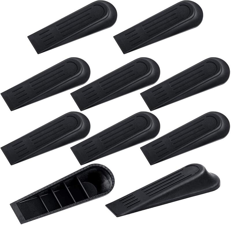 

MixColours Heavy Duty Rubber Door Wedge, 10 Pieces, Black