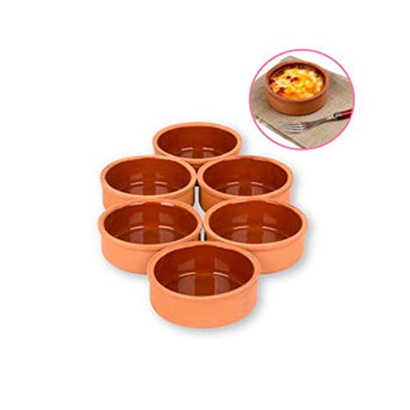 Areste 6-Piece Clay Cooking Pots, Brown