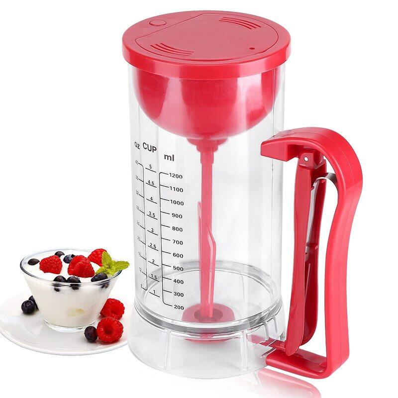 

Sutinna Cordless Electric Batter Dispenser, Red/Clear