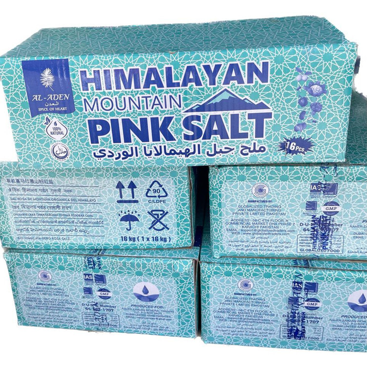 AL-ADEN  Himalayan  Pink Salt Fine,  1000g  x 16 kg   / 16 kg  Packs In Carton