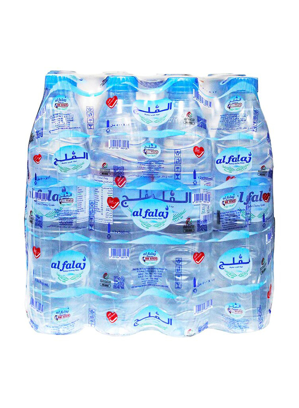 Al Falaj Bottles Drinking Mineral Water, 12 Bottles x 500ml