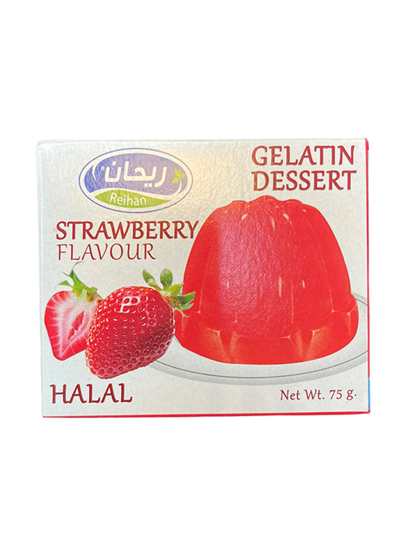 Reihan Jelly Strawberry Gelatin Dessert, 75g