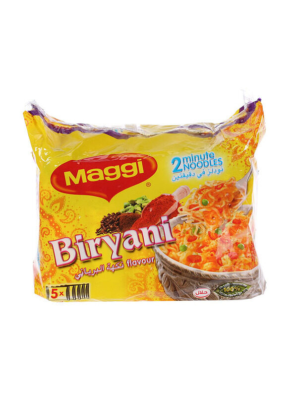 

Maggi 2 Minute Biryani Flavour Noodles, 5 Packs x 77g
