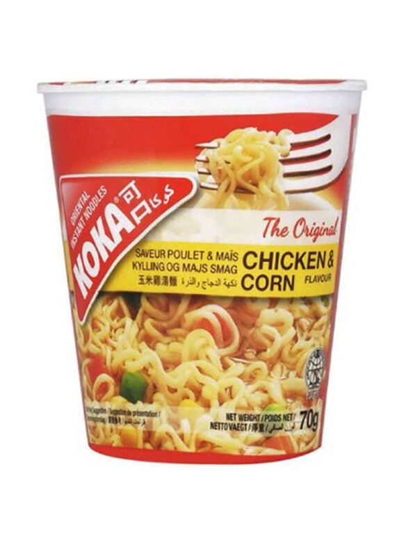 

Koka Chicken & Corn Flavour Noodles Cup, 70g