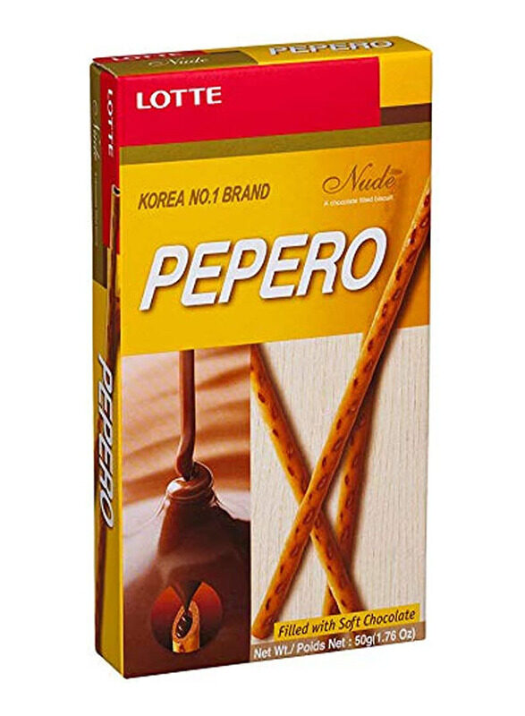 

Lotte Pepero Nude Crispy Stick Biscuit Cookie Sticks, 50g