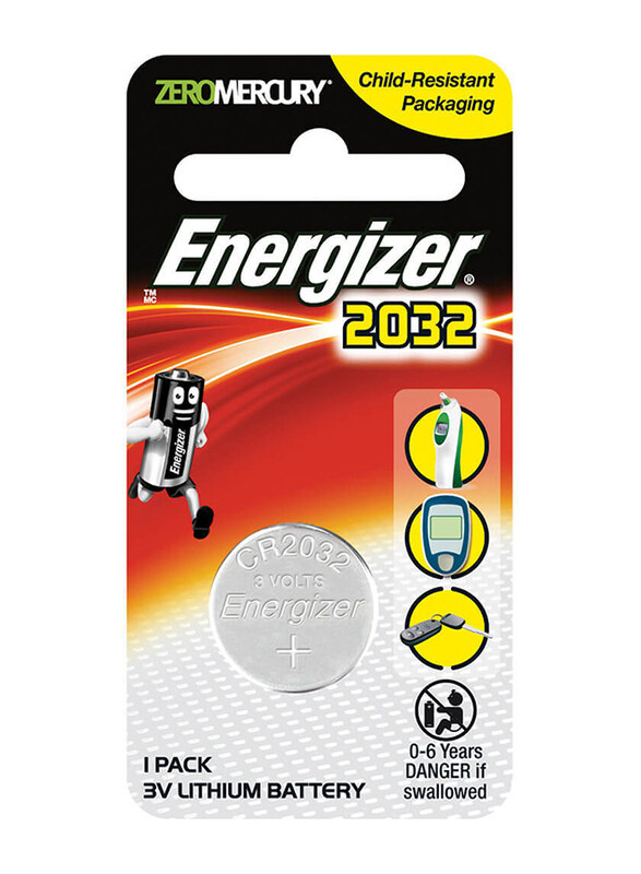 

Energizer Coin Lithium 3V Battery, ENCR2032BS1, Silver