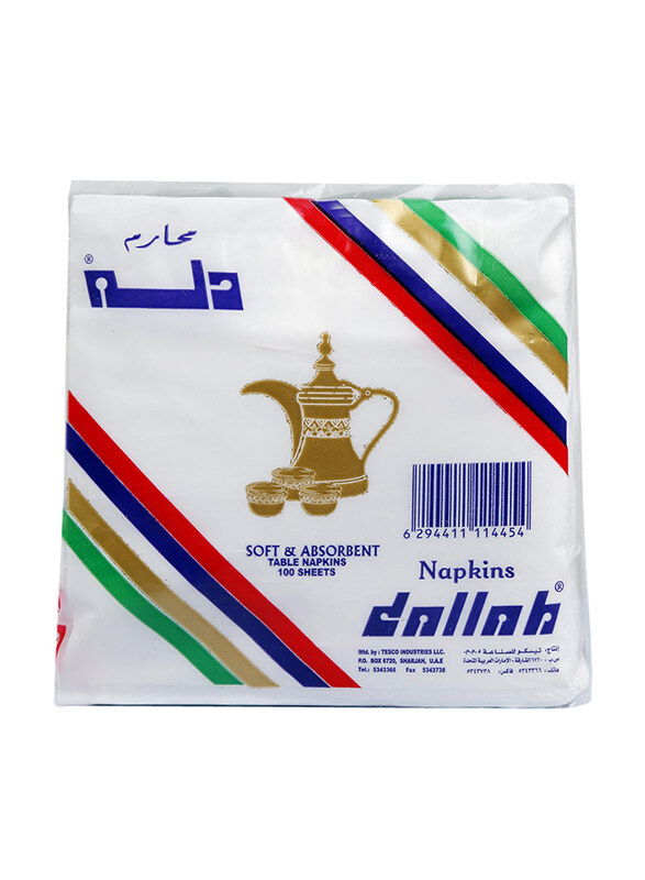 

Dallah Paper Napkin, 100 Sheets x 1 Ply