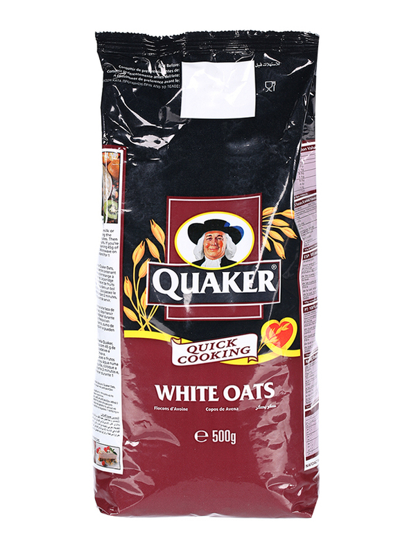 Quaker Quick Cooking White Oats Foil Bags, 500g