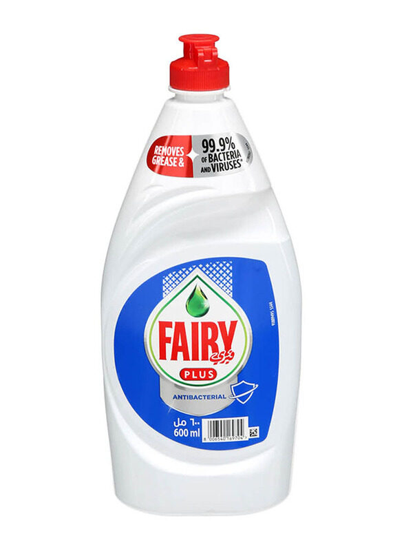 

Fairy Plus Antibacterial Dishwashing Liquid, 600ml