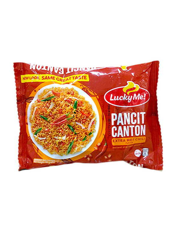 

Lucky Me Pancit Canton Extra Hot Chilli Noodles, 60g