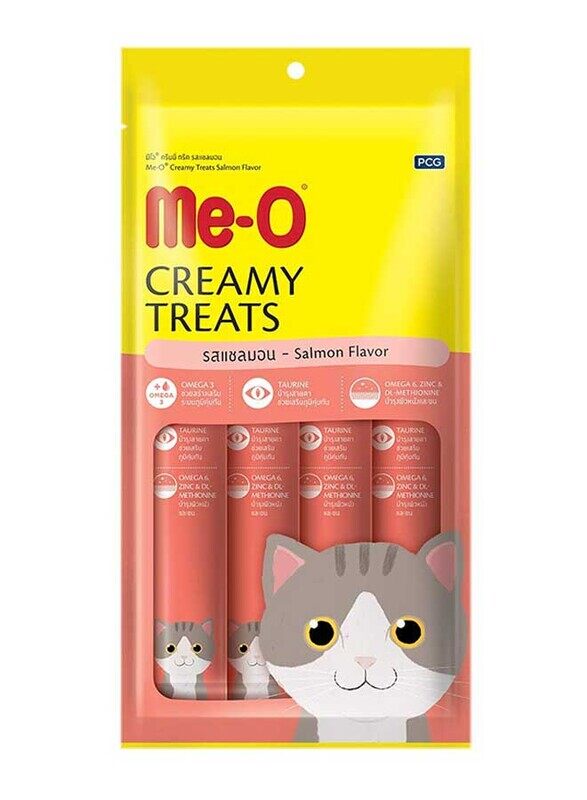 

Me-O Creamy Treats Salmon Flavor Cat Food, 4 x 15g