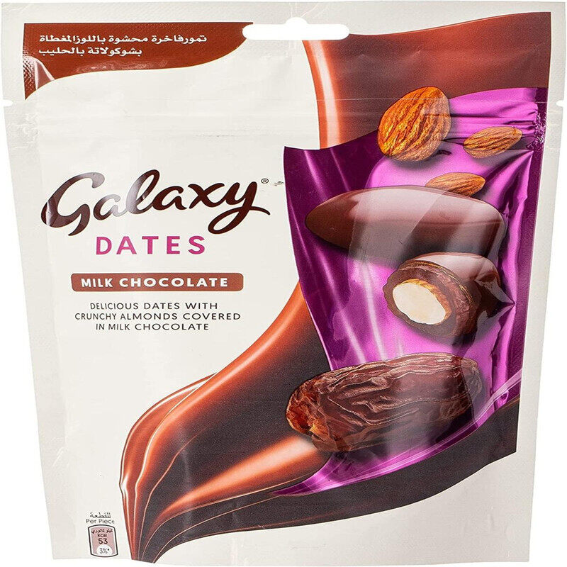 Galaxy Dates In Milk Choc 182gm*36pcs