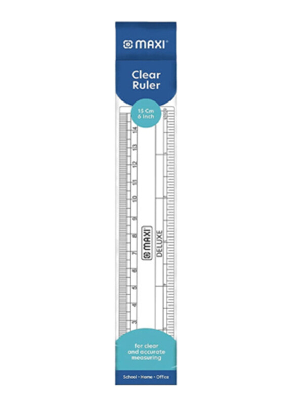 

Maxi 15cm Plastic Ruler, Clear