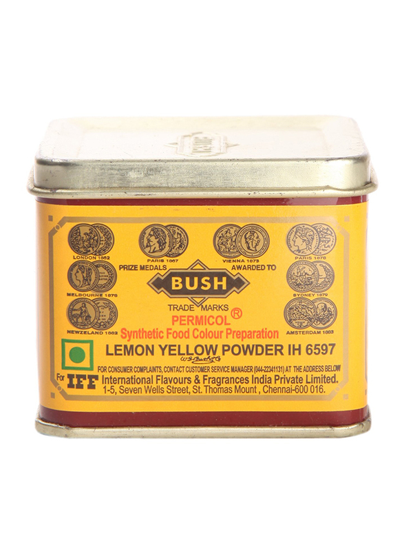 Bush Food Colour Lemon Yellow Powder, 100g