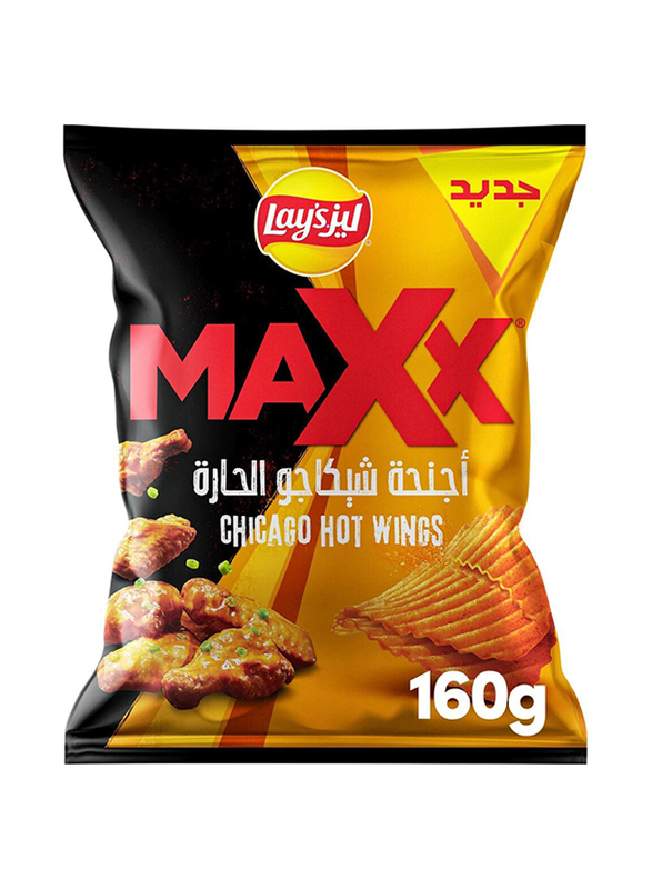 Lays Maxx Chicago Hot Wings Potato Chips, 160g