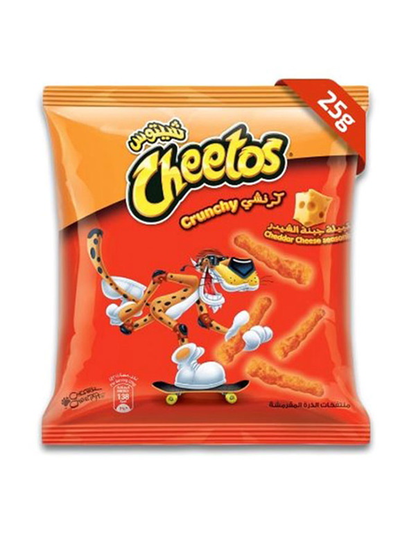 Cheetos Crunchy Cheddar Cheese Chips, 25g