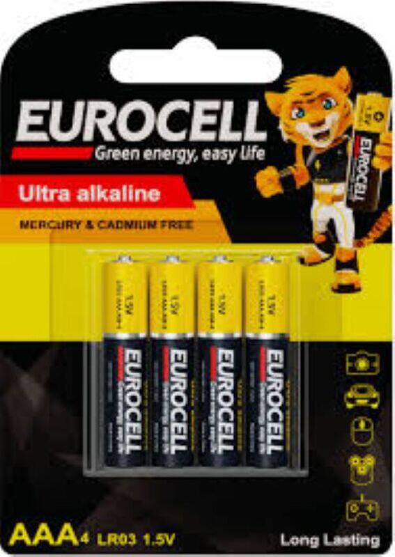 

Eurocell Ultra Alkaline AAA4 Batteries