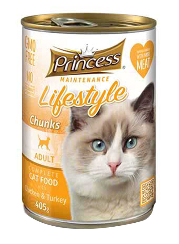 

Princess Lifestyle Chiken & Turkey Cat Food, 405g