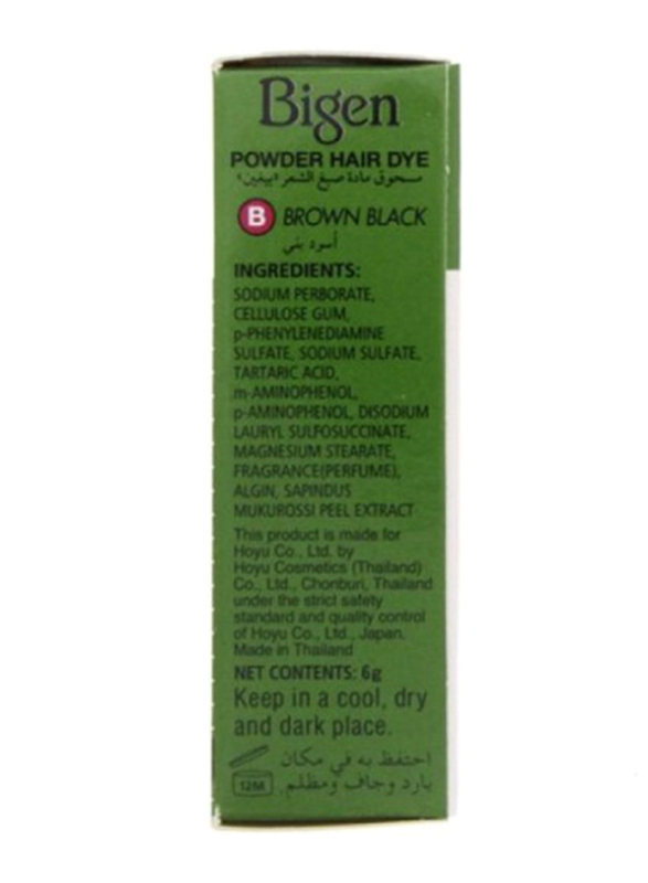 Bigen Powder Hair Dye, 6g, B6Gm Brown Black