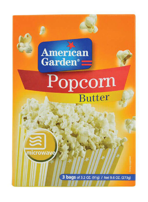 American Garden Butter Microwave Popcorn, 273g