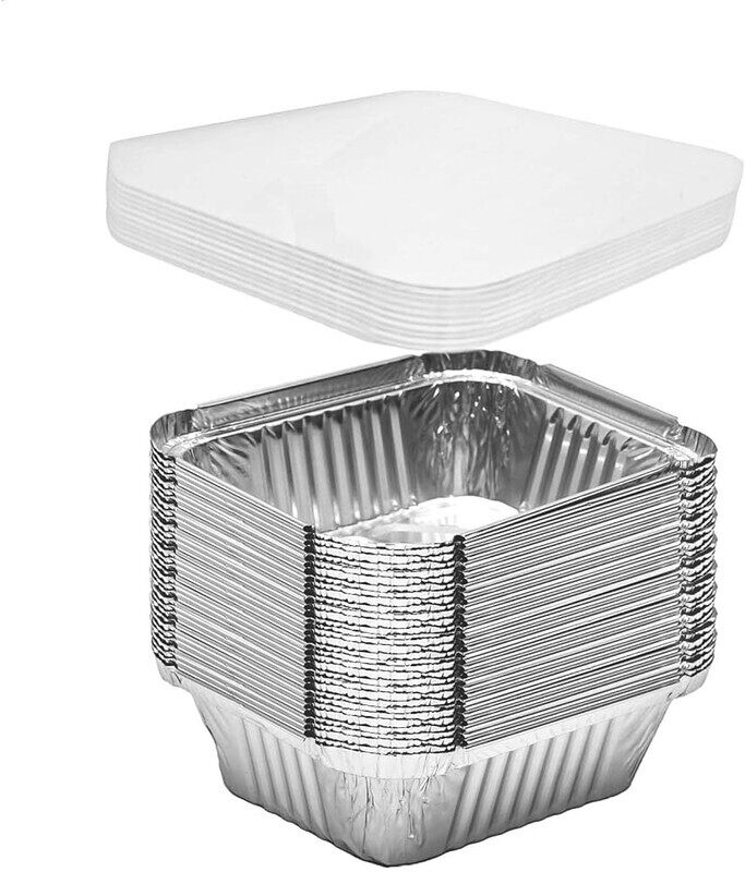 

Hilal Aluminum Foil Container With Lid Small (1x10),50pcs