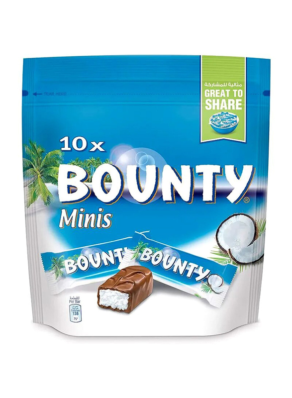 Bounty Minis Chocolate, 10 Bars, 285g