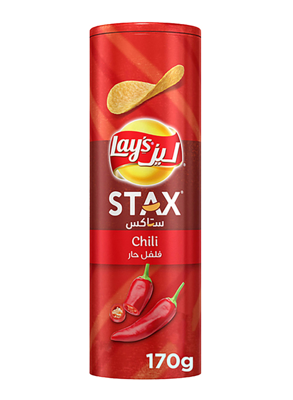 Lays Stax Chili Potato Chips, 170g